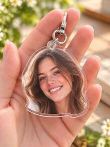 Custom Photo Keychain, Personalized Acrylic Keyring, Pet Portrait Keychain, Photo Bag Charm, Logo Printing Keychain, Family Keepsake - Multicolor - View 2