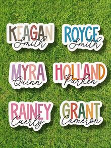 Custom Names Sticker -Full Name Labels, Personalized Name Sticker, Decals For Laptops, Back To School Gift, Phone Decal, Perfect For Couples, Multi-Use, Christmas Gift Stickers, Small Treat Packaging Bags Stickers - Multicolor - View 5