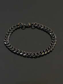 1 buah Kalung Rantai Cuban Link Minimalis Lebar 7mm, Rantai Polos Gaya Hip-Hop Eropa dan Amerika yang Serbaguna, Aksesori Rantai Tulang Selangka Pria yang Cocok untuk Streetwear - Rantai baja tahan karat - View 5