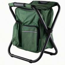 1pc-Folding Camping Stool Backpack With Insulated Cooler Bag, Portable Foldable Chair With Multi Pockets For Fishing Picnic Outdoor Travel - Multicolor - View 8