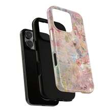 塗鴉蘋果蝴蝶圖案美學手機殼，適用於 iPhone 18 17 16 15 14 Plus 13 12 11 Pro Max - 粉色 - 查看 6
