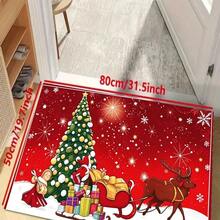 1pc New Christmas Best Seller - Holiday Decor - Christmas Party - Cartoon Christmas Tree Reindeer Sleigh Rug, Suitable For Living Room, Bedroom, Indoor - Machine Washable - Flannel Material, Delicate Texture, Comfortable On Skin, No Pilling, Easy Care, Odorless - Perfect For Home Decor, Room Decor, Living Room Rug, Bedroom Rug, Bathroom Rug, Kitchen Rug, Area Rug, Hotel Decor - Area Rug, All Season - Multicolor - View 11