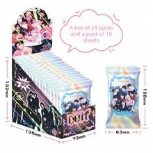 Zojirushi 10pcs/Pack Korean Boy Band K-POP Laser Card Album DOIT Self-Printed Laser Plastic Bag Star Support Photo Card, Suitable For Decorating Notebooks And Room Photo Walls, Perfect Holiday Gift, Fan Collection Merchandise - Multicolor - View 4