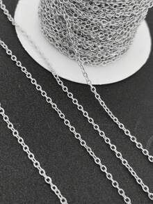 100cm 1/1.5/2/2.5mm Stainless Steel Gold Chain DIY O-Shape Cross Chain, Suitable For Necklace, Bracelet And Other Jewelry Making Accessories - DIY Chains - View 5