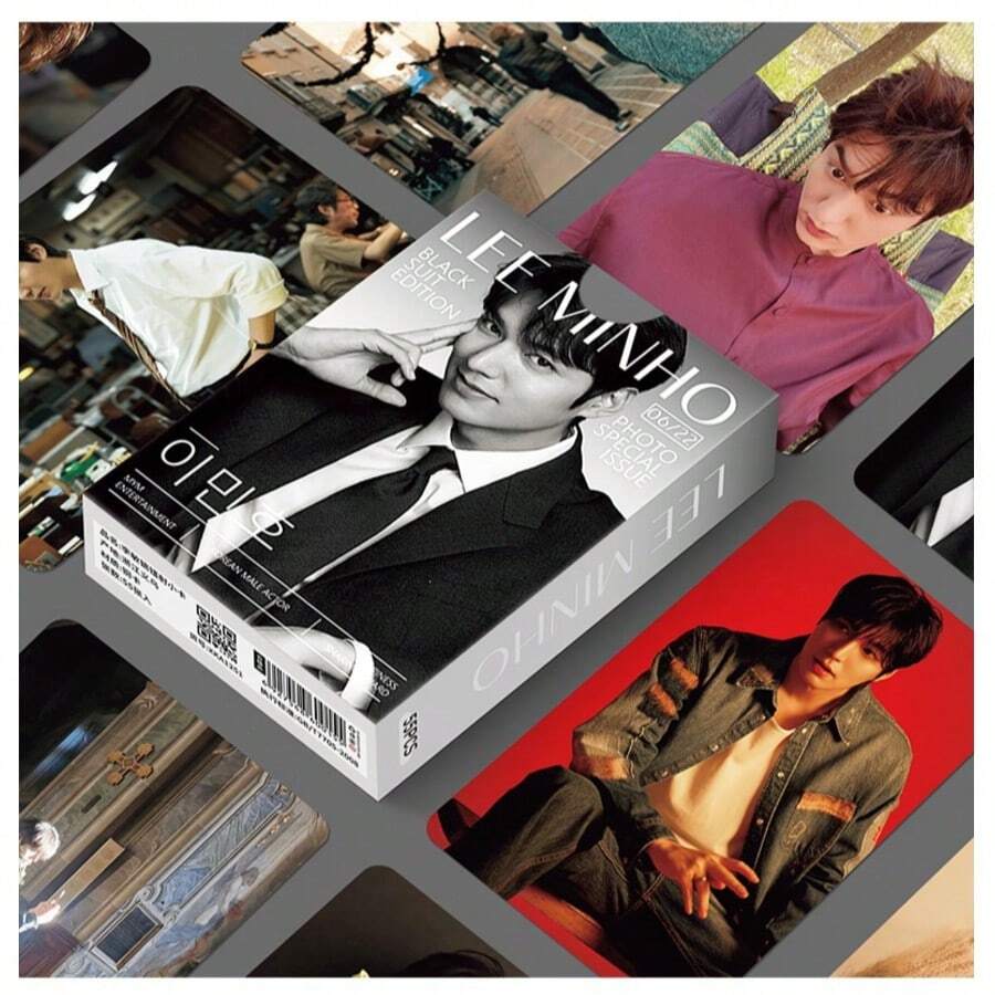 55pcs Min-Ho Custom High-Definition Drama Star KPOP Merchandise LOMO Collection Holographic Cards