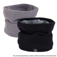 Unisex Winter Plush Lined Knitted Neck Warmer, Soft And Comfortable Fabric, Windproof And Warm, Multiple Colors Available, Suitable For Christmas, New Year And Outdoor Activities - A - View 5