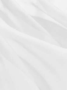 1件米色素色透光窗簾 – 適用於臥室、客廳、陽台或凸窗的半透明柔光窗簾片，多功能宿舍與大學裝飾 - 白色 - 查看 5