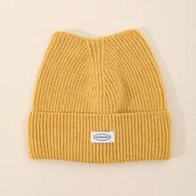 1pc Women's Y2K 3D Cat Ear Knit Hat, Men's Hip Hop Folded Brim Beanie, Soft Yarn Hat, Suitable For Daily Street Punk Style - Multicolor 1 - View 14