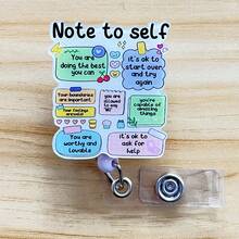 Retractable D-Shaped Badge Reel, Cute Cartoon Design, Nurse Hospital ID Card Lanyard, Office Use, 1pc - A - View 8
