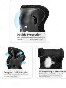 7pcs Knee, Elbow, Wrist Guards Set, Suitable For Roller Skating, Cycling, Skateboarding, Inline Skating, Scooter Riding, BMX And Other Outdoor Sports Activities, Elbow Pads, Wrist Guards, Protective Gear, BMX, Cycling, Skateboard/Skateboard Protection Pads Set With 6 Elbow, Knee, Wrist Guards - Multicolor - View 4