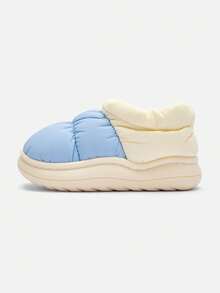 Balabala Boys' & Girls' 2026 Winter Colorblock Warm Indoor House Slippers - Blue Tint - View 2