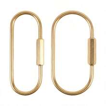 10 móc khóa khóa vít màu vàng phong cách tối giản, móc khóa carabiner unisex, phù hợp cho ba lô, ô tô, trường học, phong cách Gothic Y2K - Nhiều màu - Xem 2