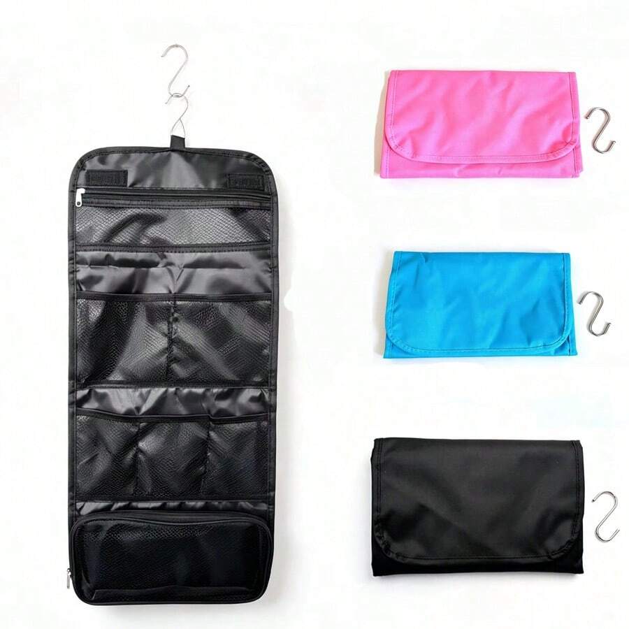 Hanging Toiletry Bag, Makeup Bag, Portable Foldable Travel Cosmetic Bag, Daily Necessities Storage Bag, Christmas Gift Bag - Multicolor - View 1