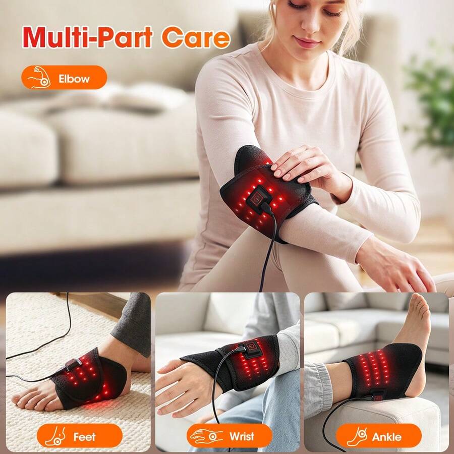 Hot Compress Ankle Support, Foot Massager, Multi-Function Plug-In Model, 36LED, Electric Heating Wrist Support - Multicolor - View 1