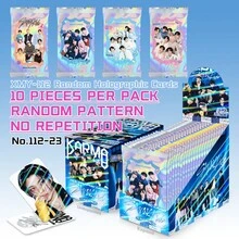 Zojirushi 10pcs/Pack Korean Boy Band K-POP Laser Card Album DOIT Self-Printed Laser Plastic Bag Star Support Photo Cards, Suitable For Decorating Notebooks And Room Photo Walls, Perfect Holiday Gift, Fan Collection Merchandise - Multicolor - View 2