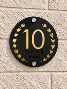 1pc Personalized Custom Double Layer Acrylic Cut Door Number Sign, Laser Cut Double Layer, Housewarming Gift, Daily Use, Door Number Indicator - Multicolor - View 2