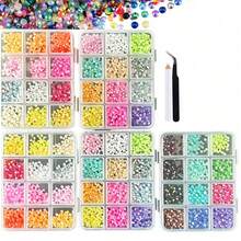 5 Boxes AB Colorful Rhinestones Nail Art Gems, Y2K Round Resin Crystal Nail Decor, Everything Can Be Rhinestoned, Includes Rhinestone Picker Tweezers, Dotting Pen, Suitable For Nail Art, Tumblers, Phone Cases, Reusable - Multicolor - View 9