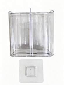 1pc Multifunctional Acrylic Storage Box, Transparent Toothbrush Holder, Partitioned Wall-Mounted Storage Rack, Creative Drill-Free Bathroom Organizer, Not Only Can Store Combs, Toothbrushes, Toothpaste, Soap, Razors, Etc., But Also Can Place Frequently Used Cosmetics And Accessories, Bathroom Decor Gift, Bathroom Supplies, Home Decor, Kitchen Supplies, Boyfriend Gift, Bedroom Men's Gift - Acrylic Frame - View 11