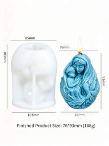 3D "Mother And Child" Silicone Candle Mold - Cute Fairy Design; Heat-Resistant, Flexible And Easy To Demold And Clean; Versatile Use For Making Scented Candles, Gypsum Ornaments, Resin Casting Crafts And Various DIY Handmade Projects. - Mother and Child F111/F114 - View 9