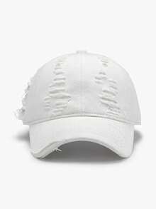 Fashion Distressed Ripped Edge Personalized Soft Top Baseball Cap, Suitable For Daily Wear - Distressed Tie-dye Denim - View 5