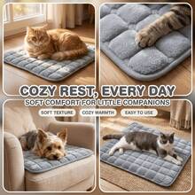 Self-Heating Cat Mat, Self-Heating Dog Mat, Reflective Body Heat, Super Warm Pet Mat, Washable Dog Cat Bed, Striped Mattress, Blanket - Multicolor - View 5