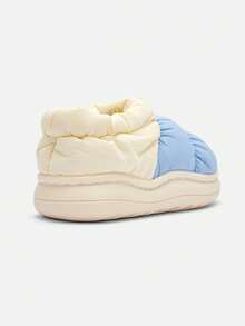 Balabala Boys' & Girls' 2026 Winter Colorblock Warm Indoor House Slippers - Blue Tint - View 5