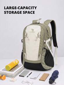 CAMEL CROWN Outdoor Hiking Backpack Unisex Shoulder Bag For Travel, Business Commute, Casual Sports, Student School Bag - Green Mountains - View 3