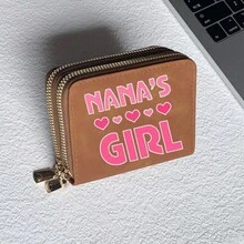 NANA'S GIRL Print Card Holder Lightweight Fashionable Wallet Suitable For Daily Use For Women Double Zipper Mini Wallet Purse Wallet Card Wallet - Multicolor - View 7