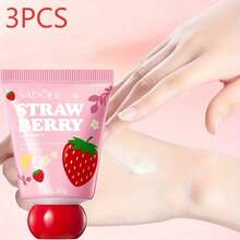 SADOER 3PCS Strawberry VC Brightening Hand Cream, Moisturizing & Nourishing Anti-Cracking, Enhancing Elasticity, Refining Pores, Firming Skin, Gentle Non-Irritating Anti-Wrinkle Hand Care Cream, Party & Holiday Gift, Suitable For All Skin Types - Multiple - View 10