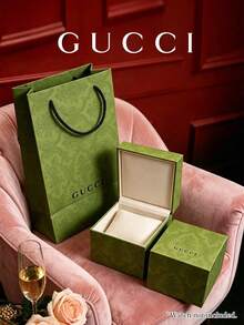 Gucci Green Floral‑Pattern Watch Gift Box Set,Luxury Empty Watch Storage Box With Brand Gift Bag,Replacement Packaging For Gifting - Green - View 6