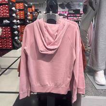 Nike Sportswear Essential Warm Training Fleece Pullover Hoodie Breathable Knit Long Sleeve Sweatshirt Women's - Purple Pink - View 4