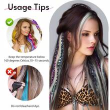 Autumn Leopard Print Clip-In Hair Extensions With Ear-Hook Feather Hair Pieces - Multicolor - View 5