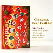 Christmas Perler Beads Gift Box 5.0mm Large Beads Easy Assembly Full Set Material Kit - Multicolor - View 6