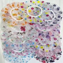 10pcs/Pack Reusable High Quality Shower Caps With Elastic Lace Headband, Suitable For Daily Use And Salon, Beauty Parlor[Random Color] - Multicolor - View 5