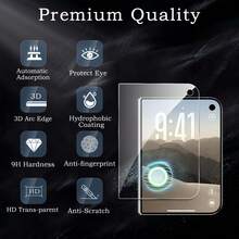 2+2pcs Set Compatible With Apple Fold Duo / Fold Duo Phone High Definition Tempered Glass Screen Protector Set + Rear Camera Lens Protector Film, Anti-Scratch, Easy Installation - Clear - View 11
