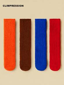 Kaos Kaki Wanita Lembut, Hangat, Warna Polos, Berbulu Halus, Kaos Kaki Tebal Termal Bulu Karang, Kaos Kaki Pendek Nyaman dan Lembut untuk Musim Dingin - MultiWarna - View 21