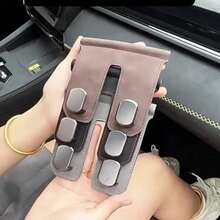 Car Hook, Passenger Glove Box Hook, Front Seat Storage Metal Hook, Passenger Built-In Flip Plush Glove Box PU Leather Hook, Universal Decorative Piece, Hidden Metal Hook, Strong Load-Bearing Capacity, Suitable For Multiple Car Models Automotive Accessories. - Multicolor - View 5