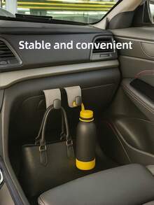 Car Hook, Passenger Glove Box Hook, Front Seat Storage Metal Hook, Passenger Built-In Flip Plush Glove Box PU Leather Hook, Universal Decorative Piece, Hidden Metal Hook, Strong Load-Bearing Capacity, Suitable For Multiple Car Models Automotive Accessories. - Multicolor - View 9