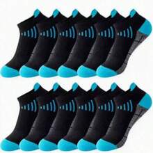 1/5/6/10 Pairs Women's Spring/Summer Compression Sports Socks - Low-Cut, Shock-Absorbing, Breathable, Moisture-Wicking, Arch Support, Suitable For Running, Cycling, Hiking And Outdoor Activities, Random Colors - Multicolor - View 6