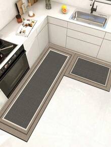 1 Pc Plaid Pattern Kitchen Mat, 3.5 Mm Soft Rubber That Is Easy To Clean. Suitable For Corridors, Bathrooms, Living Rooms, Outdoor Door Mats, And Toilets. Useable Throughout The Year And For Various Holidays. - Multicolor - View 10