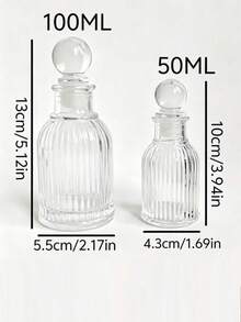 Portable Refillable Glass Dispensing Bottle, Empty Essential Oil Sample Vial, DIY Aroma Fragrance Liquid Storage Container For Travel & Household - Multicolor - View 2
