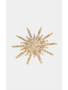 Noxbound Fashionable New Ins High-End Sparkling Crystal Octagonal Star Brooch, Elegant Octagonal Star Pin - Gold - View 4