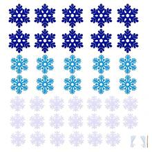 40pcs Blue Snowflake Felt Hanging Decorations, Bulk Winter Snowflake Holiday Christmas Tree Ceiling Decor - Mixed Colors - View 3