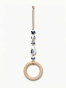 1pc Decorative Beaded Towel Rack With Rings - Vintage Bead Hanger, Bathroom And Kitchen Decorative Hand Towel Rack, Retro Country Style Gift - Towel Ring - View 12