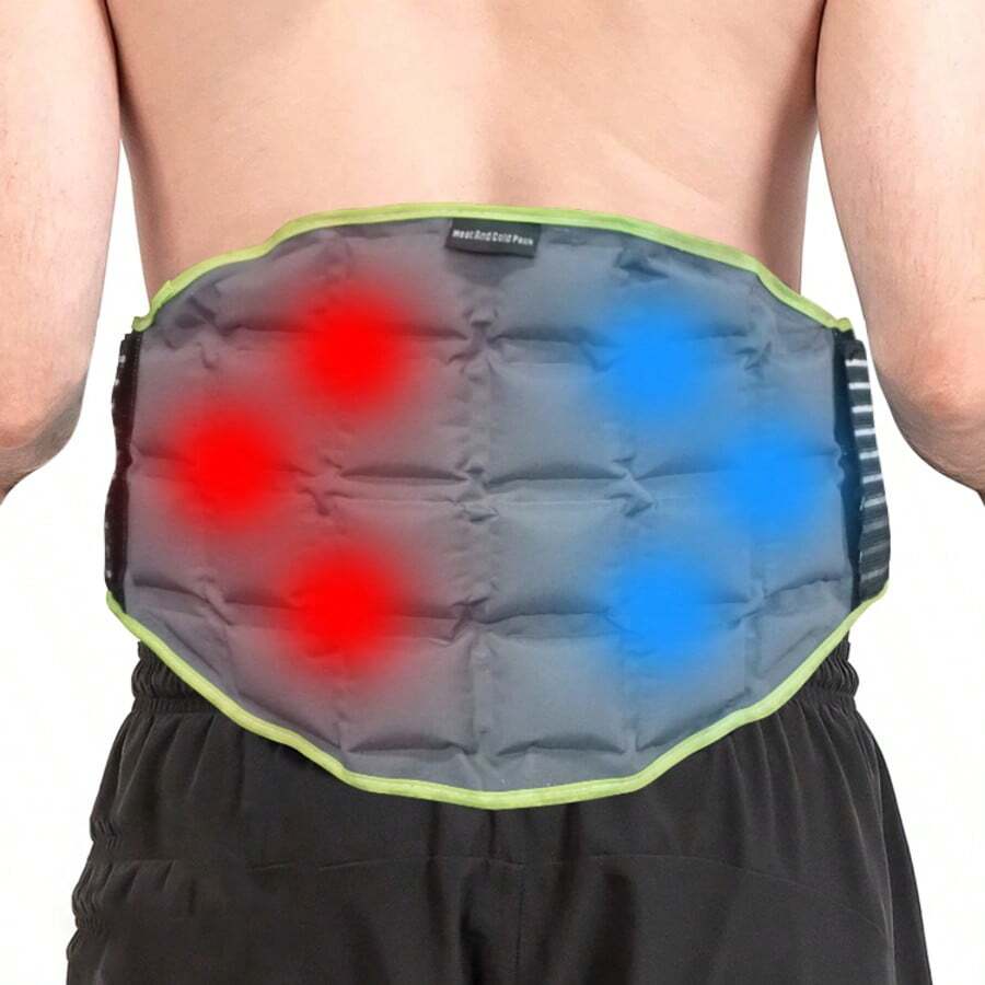 Reusable Upper And Lower Back Hot & Cold Gel Pack, Flexible Wrap For Back Heat & Cold Therapy, Suitable For Post-Workout, Long-Term Sitting | Office And Home Use