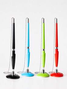 4pcs Self-Adhesive Base Desk Pens, Minimalist Hotel Bank Counter Fixed Desk Pens, Wholesale Business Desktop Writing Stationery, Suitable For Front Desk Office - Counter Pen - View 3