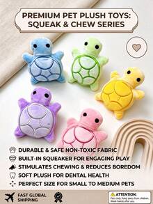 1pc Mini Cute Turtle Dog Plush Doll, Squeaky Dog Chew Doll, Soft And ...