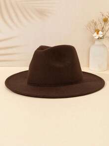 1pc Universal Y2K Style Matte Jazz Hat, Outdoor Sun Protection Hat, Suitable For Sports, Daily Commute And Sun Protection - A - View 2