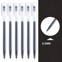 12PCS/ Clear Barrel Gel Pens, Full Needle Tip Quick-Dry Pens, Red Blue Black Ink For Office School Writing Supplies - Multiple Styles - View 6