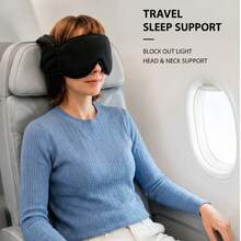 3-In-1 Travel Pillow With Eye Mask, Portable Neck Support Sleep Headband, Vacation And Travel Essential, Comfortable Sleep Support For Airplane, Car, Train Travel - Multicolor - View 15